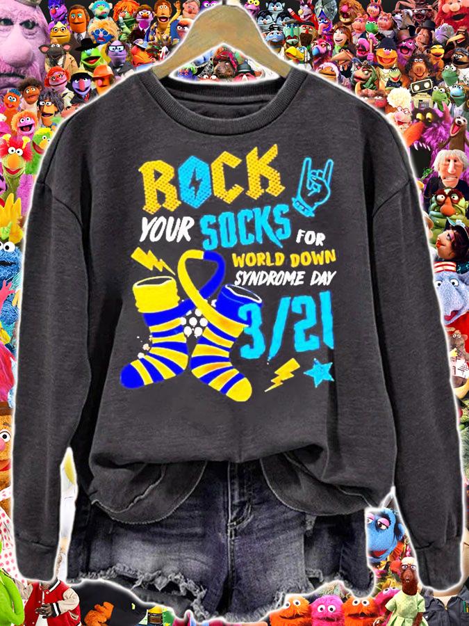 Rock Your Socks For World Down Syndrome Day T-Shirt sweatshirt