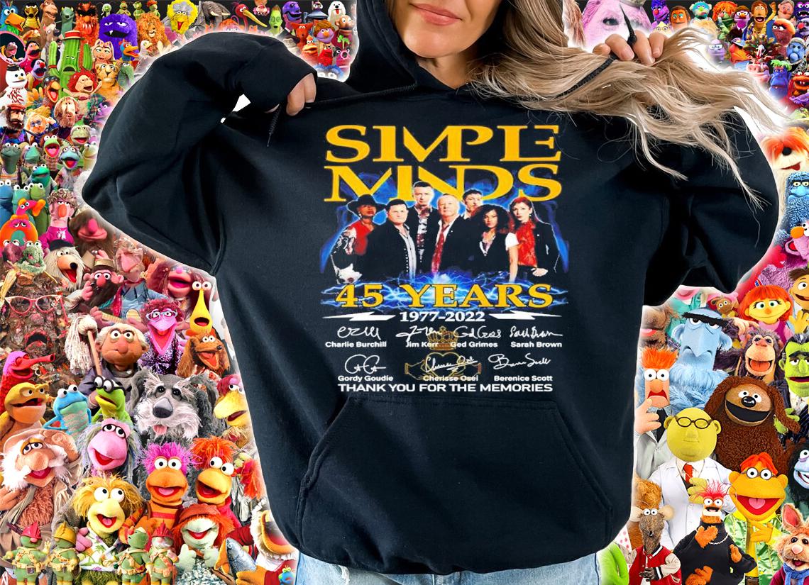 Simple Mind 45 Years 1977-2022 Signatures Thank You For The Memories Shirt hoodie