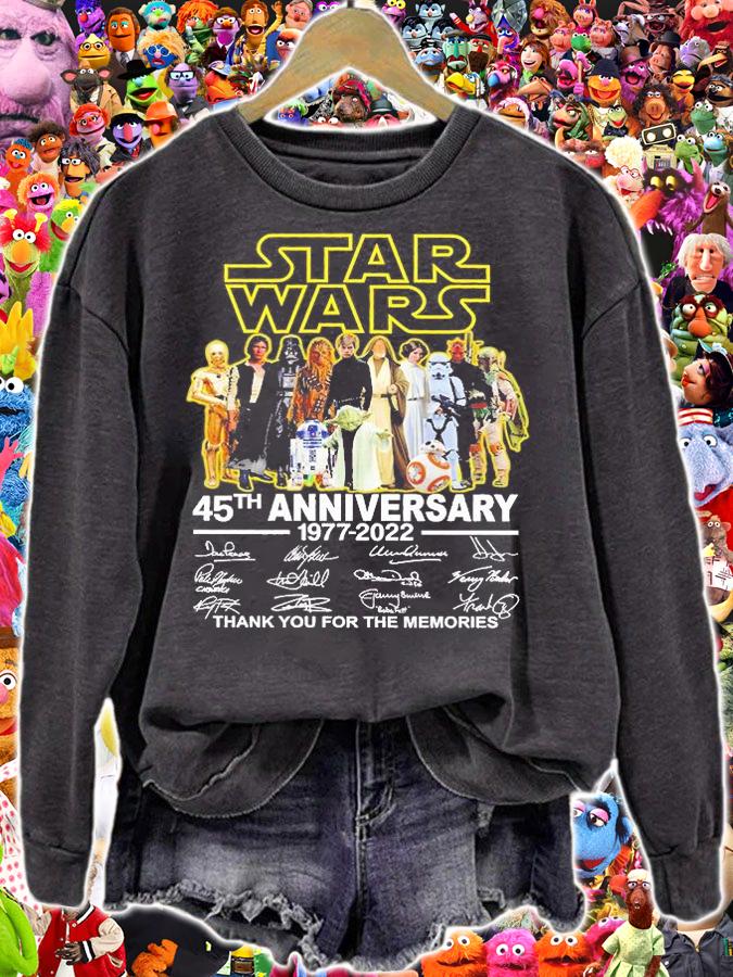 Star Wars 45th Anniversary 1977 2022 Thank You For The Memories Signature T-Shirt sweatshirt