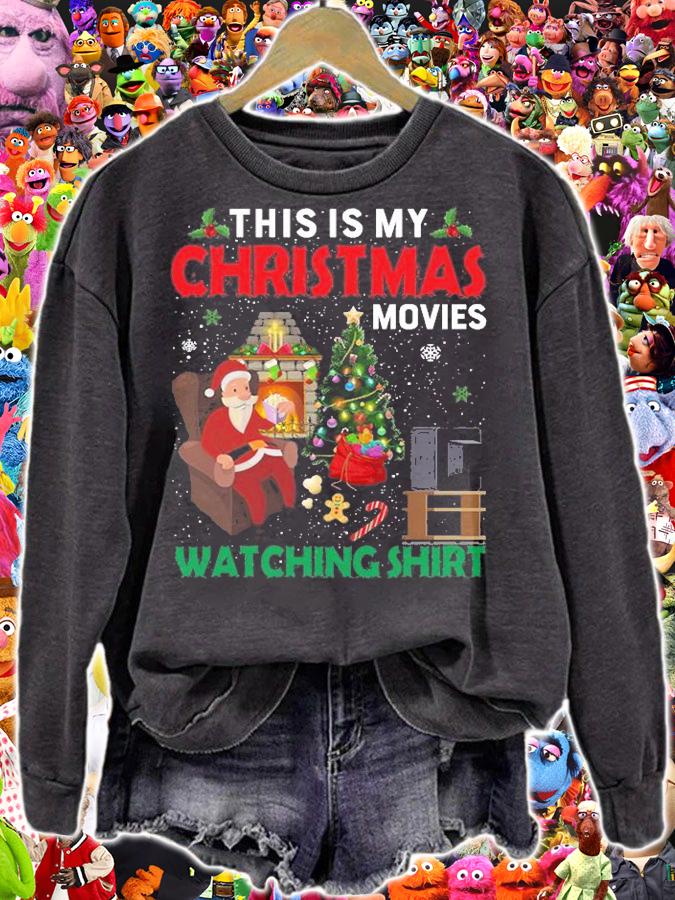 This Is My Christmas Movies Watching Shirt Christmas T-Shirt sweatshirt