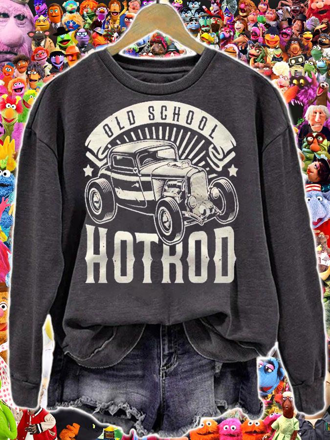 Vintage Hot Rod Old School Retro Speed And Power For Men Pullover Shirt