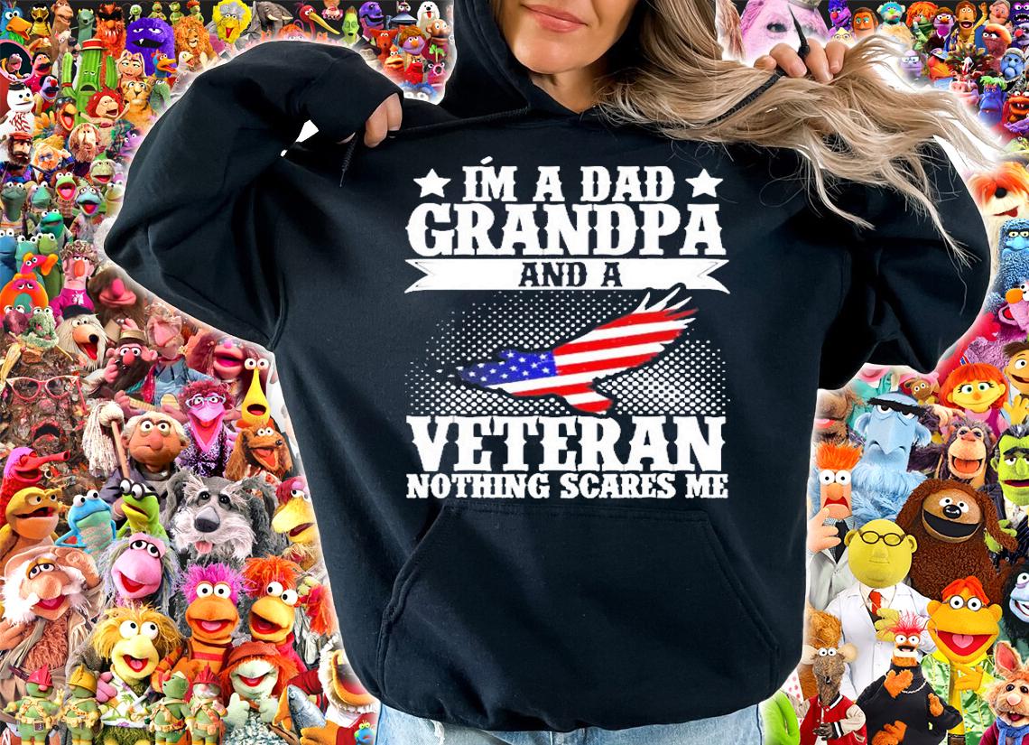 Im A Dad Grandpa And A Veteran Us Flag Veterans Day T-Shirt hoodie