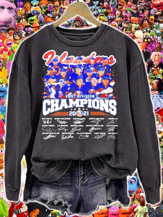 New York Islanders East Division Champions 2021 signature t-shirt sweatshirt