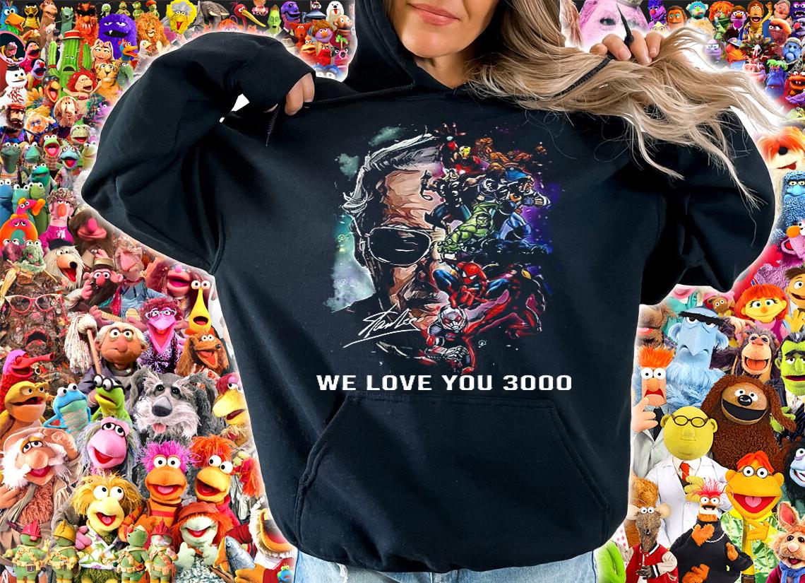 Superhero Marvel We Love You 3000 Stan Lee Signature T-Shirt