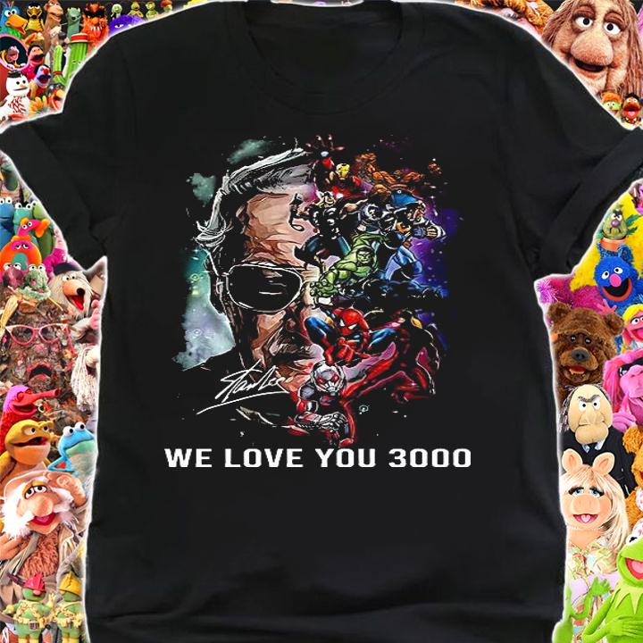 Superhero Marvel We Love You 3000 Stan Lee Signature T-Shirt