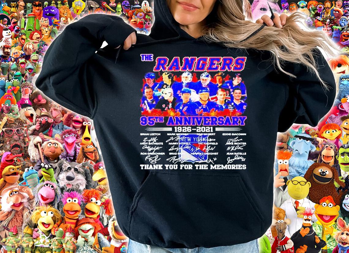 The Rangers 95th Anniversary 1926-2021 Thank You For The Memories signature T-shirt hoodie
