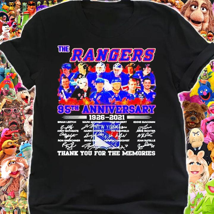 The Rangers 95th Anniversary 1926-2021 Thank You For The Memories signature T-shirt shirt