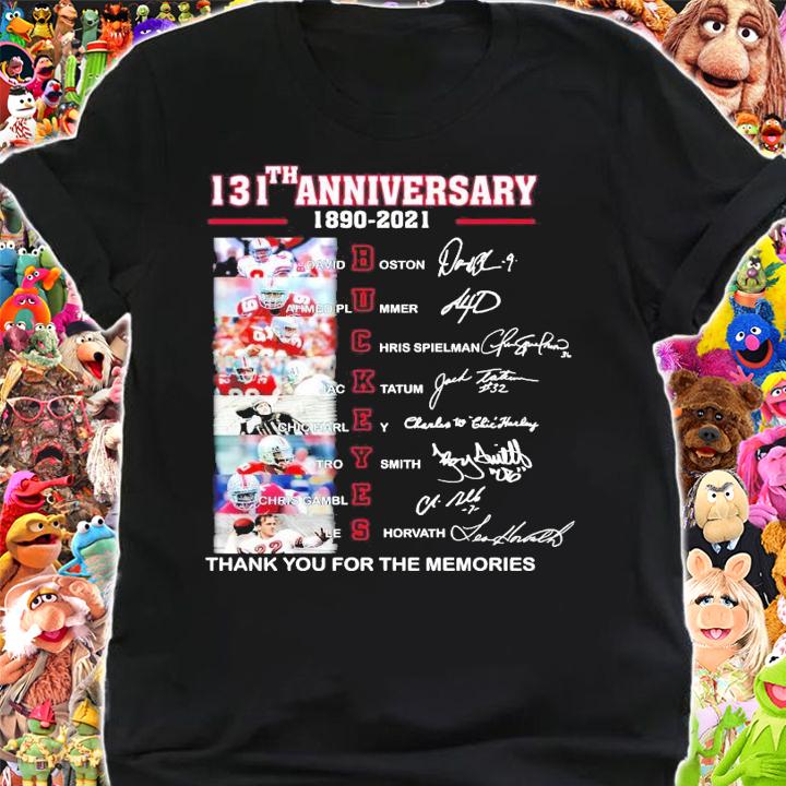 131th anniversary 1890-2021 Buckeyes signatures shirt shirt