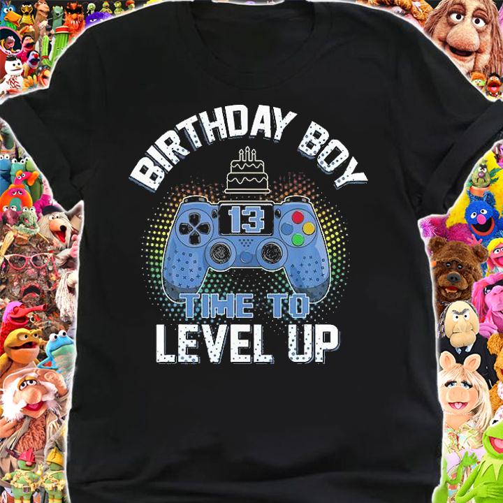 Birthday Boy 13 Time To Level Up 13Th Birthday Boy T-Shirt