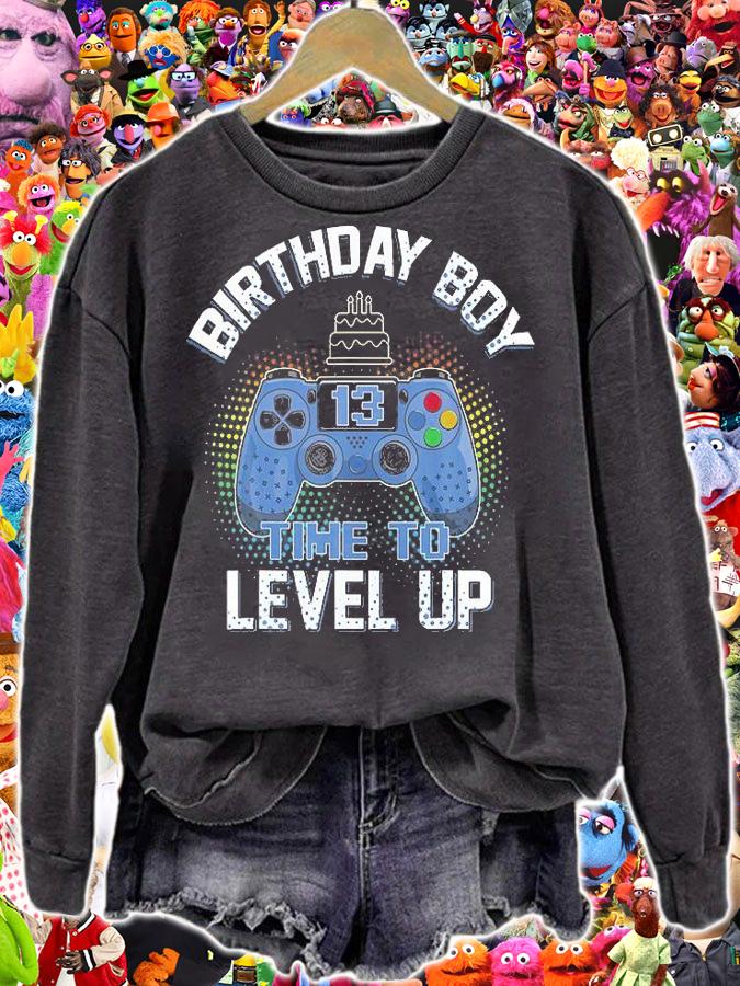 Birthday Boy 13 Time To Level Up 13Th Birthday Boy T-Shirt