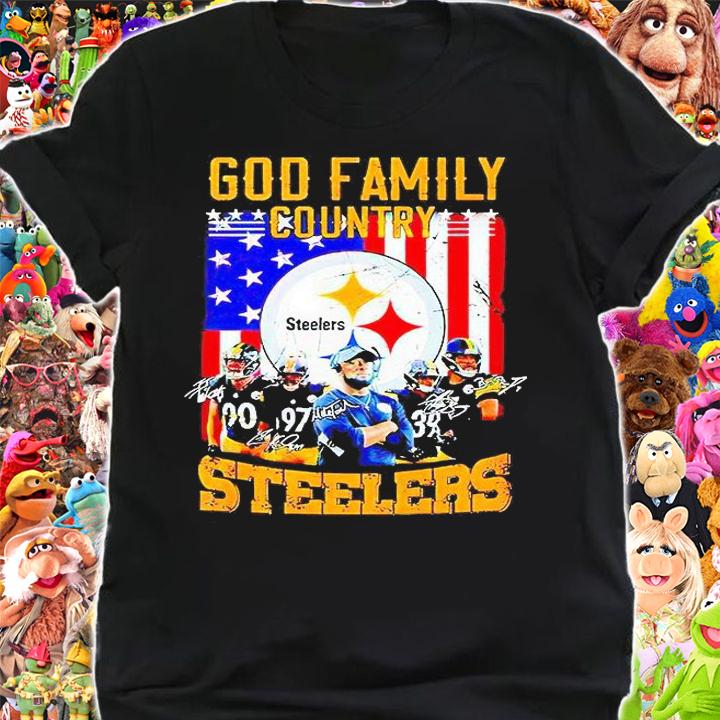 God family country Steelers signatures T-shirt shirt