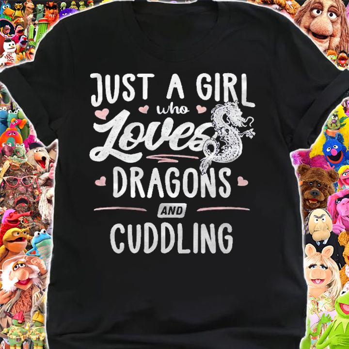 Just A Girl Who Loves Dragons And Cuddling Gift Women Shirt