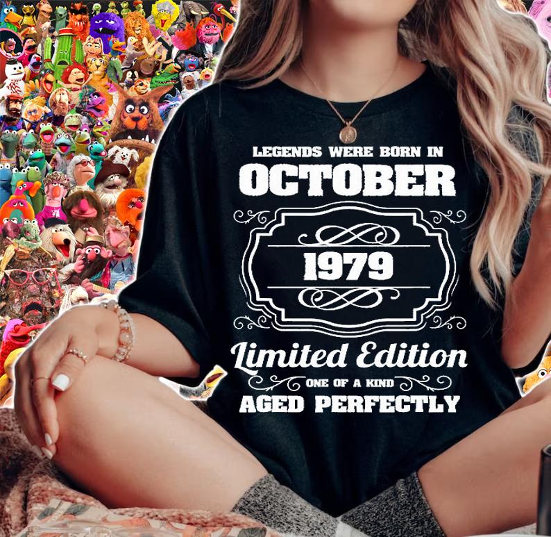 Legends Were Born In October 1979 42Th Birthday T-Shirt