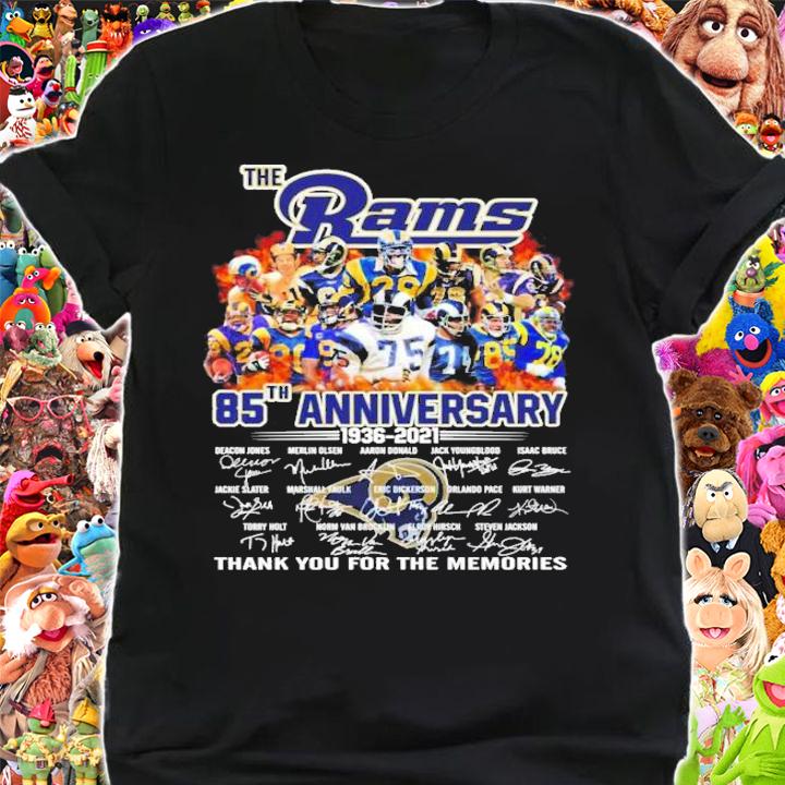 The Rams 85th anniversary 1936-2021 thank you for the memories shirt