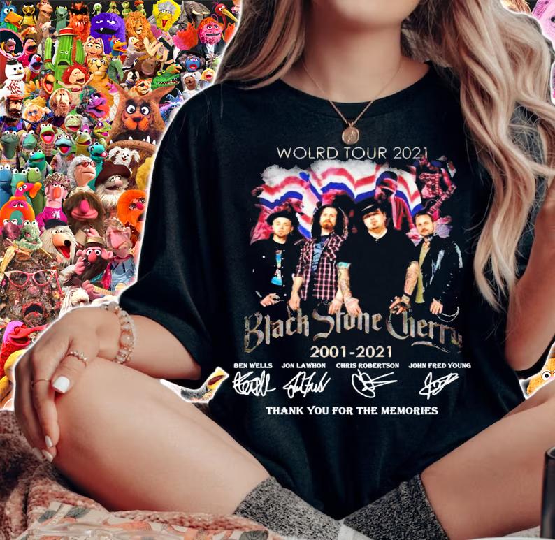 World Tour 2021 Black Stone Cherry 2001-2011 signatures shirt woman shirt