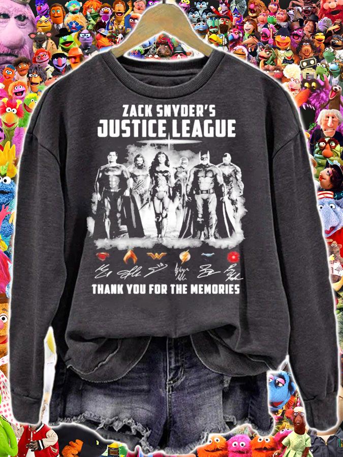Zack Snyder's Justice League characters signatures t-shirt sweatshirt