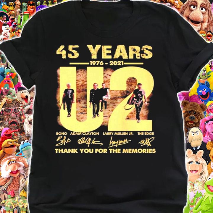 45 years 1976-2021 signature thank you for the memories shirt shirt