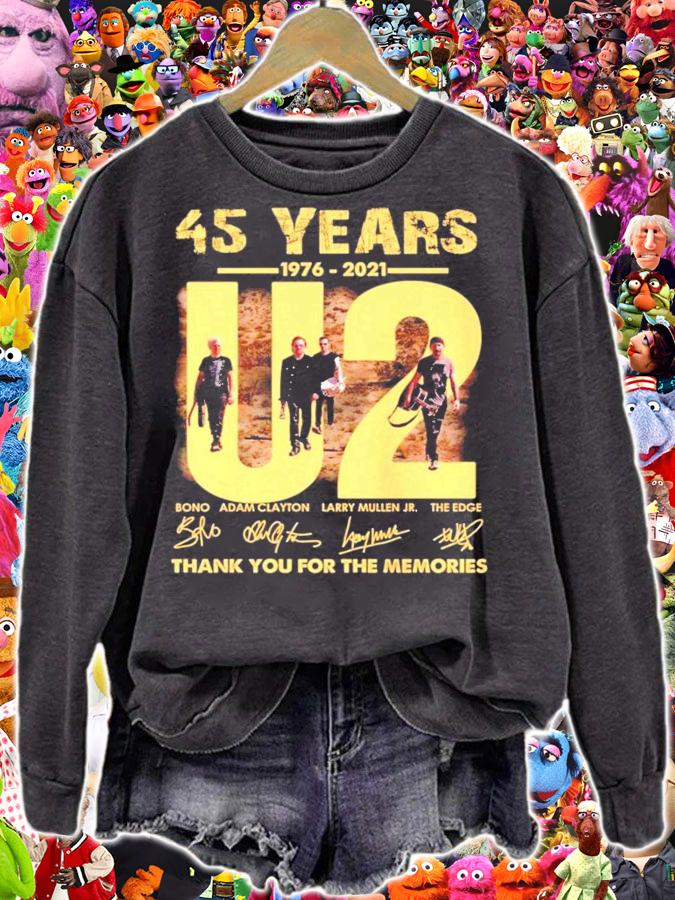 45 years 1976-2021 signature thank you for the memories shirt sweatshirt