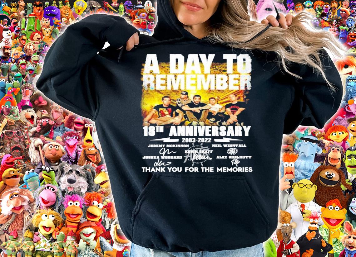 A day to remember 18th anniversary 2003-2022 signatures shirt hoodie