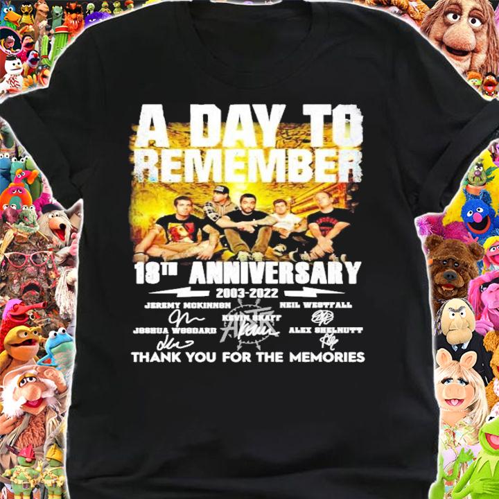 A day to remember 18th anniversary 2003-2022 signatures shirt shirt