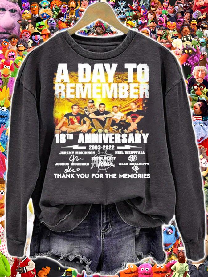 A day to remember 18th anniversary 2003-2022 signatures shirt sweatshirt
