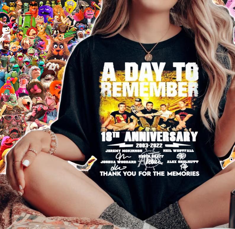 A day to remember 18th anniversary 2003-2022 signatures shirt woman shirt
