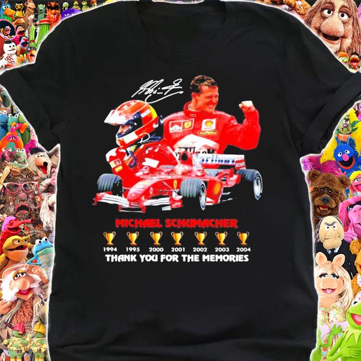 Michael Schumacher thank you for the memories signatures shirt