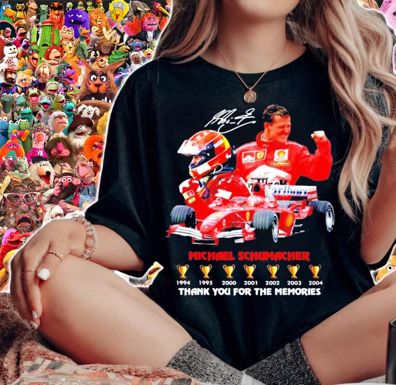 Michael Schumacher thank you for the memories signatures shirt
