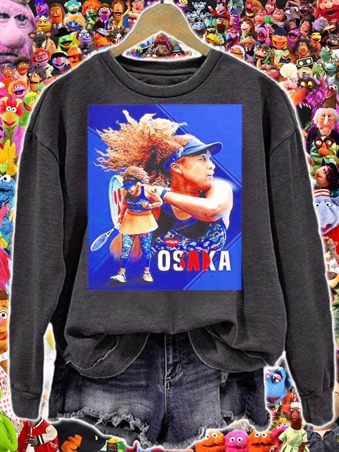 Naomi Osaka Olympic Tokyo Blue Tennis Art T-shirt sweatshirt