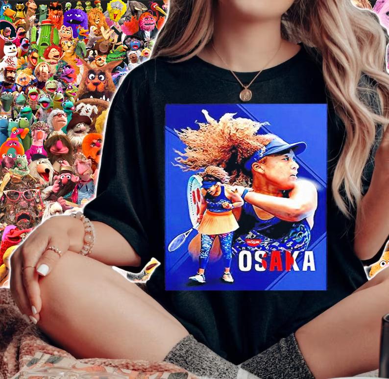 Naomi Osaka Olympic Tokyo Blue Tennis Art T-shirt woman shirt
