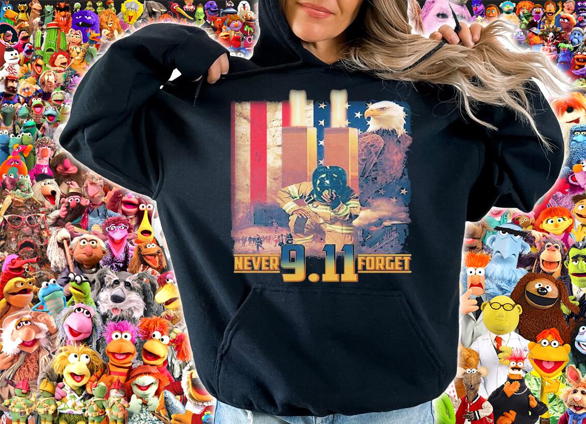 Never forget 9 11 September 11 memorial New York City firefighter T-shirt