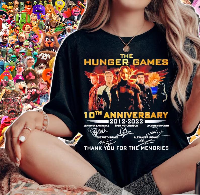 The Hunger Games 10th anniversary 2012-2022 signatures shirt