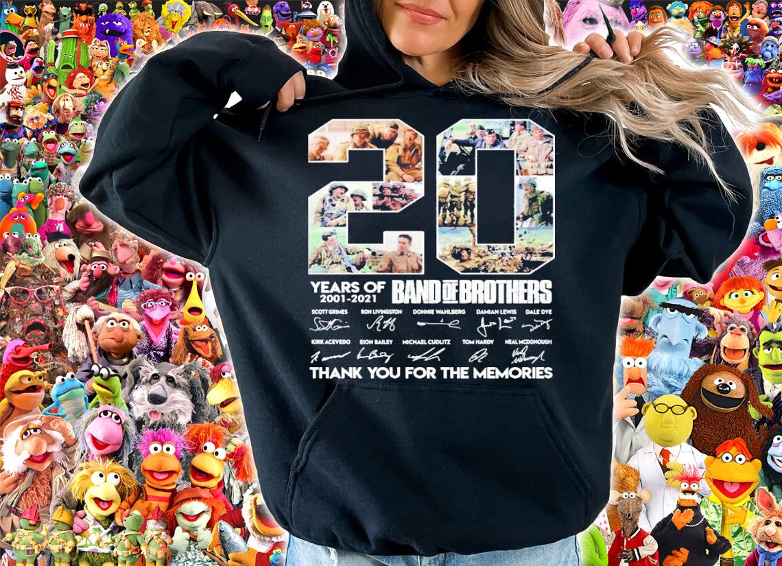 20 years of 2001-2021 Band of Brothers thank you for the memories shirt hoodie