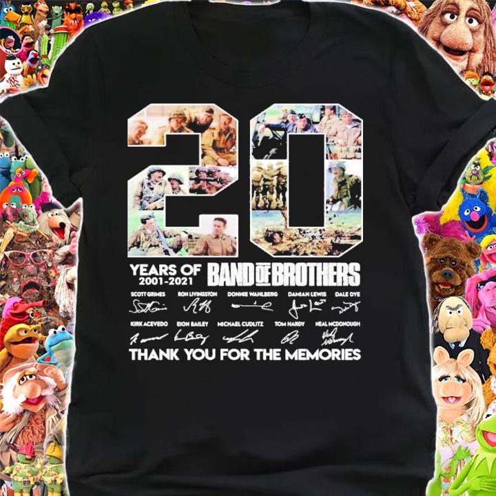 20 years of 2001-2021 Band of Brothers thank you for the memories shirt shirt