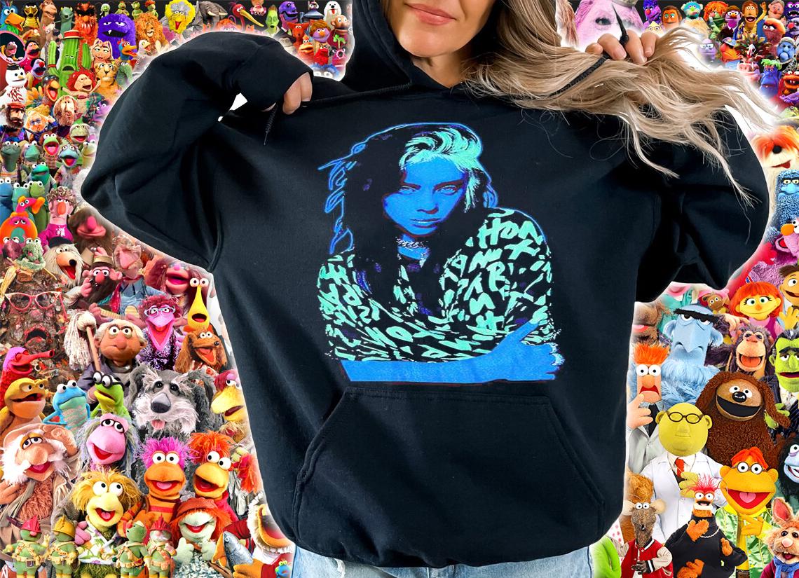 Billie Eilish Neon Portrait Girls T-shirt