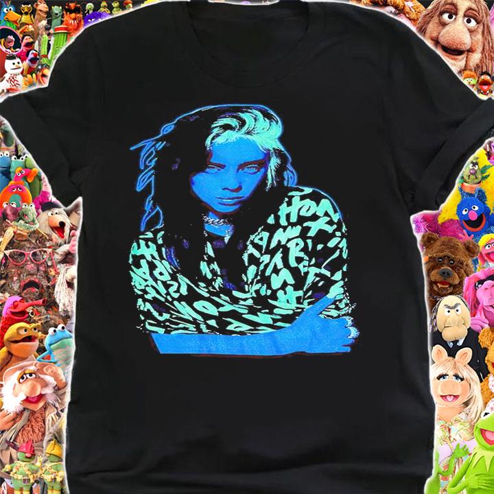 Billie Eilish Neon Portrait Girls T-shirt