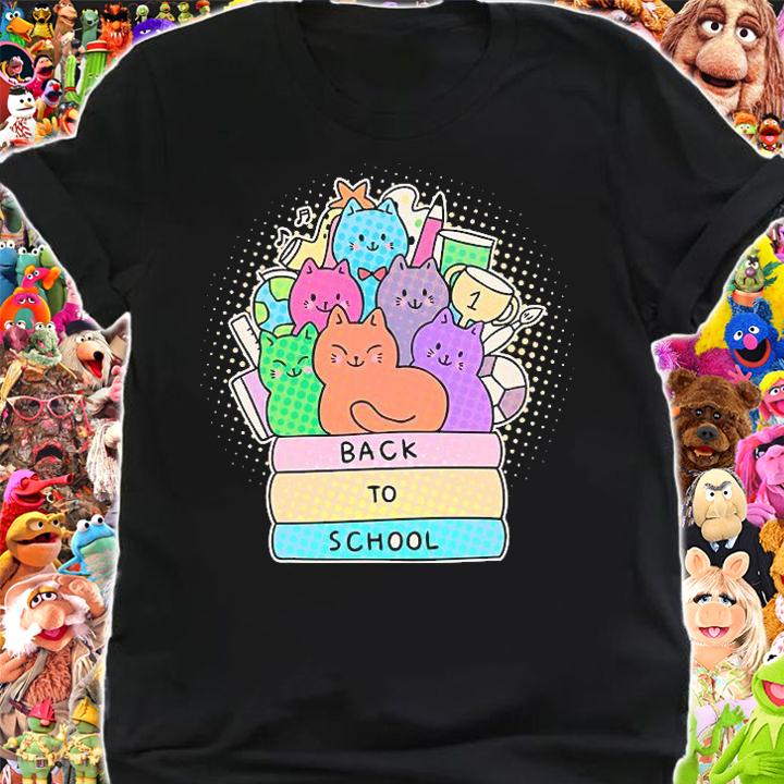 Cute colorful back to school book cats shirt shirt
