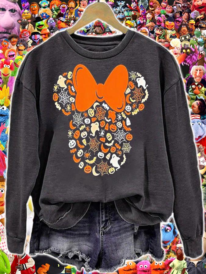 Disney Minnie Mouse Halloween Ghosts Pumpkins Spiders T-shirt