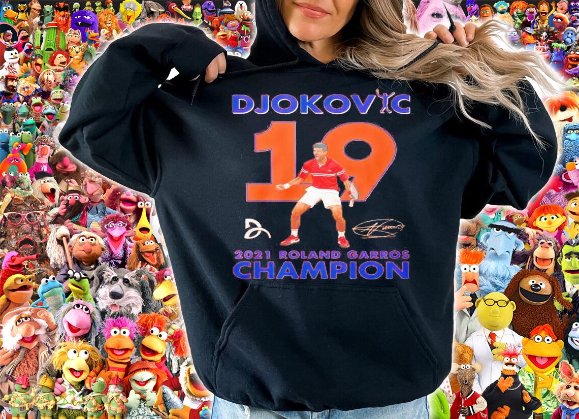 Djokovic 2021 Roland Garros Champions signature t-shirt hoodie