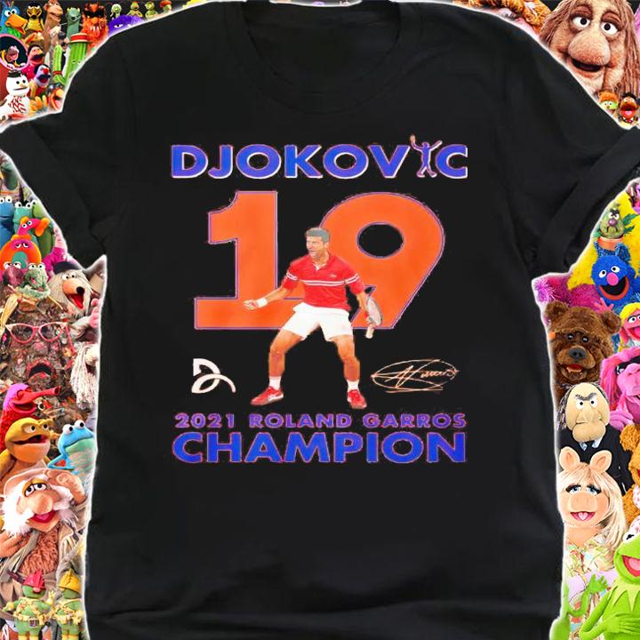 Djokovic 2021 Roland Garros Champions signature t-shirt shirt