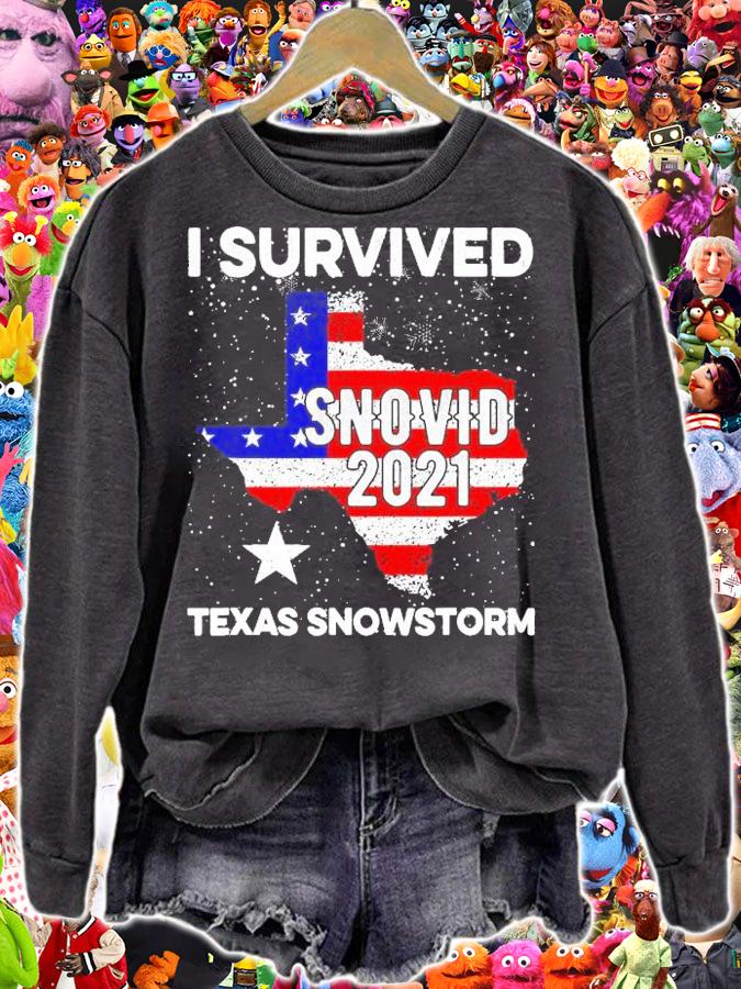 I survived snovid 2021 Texas snowstorm shirt