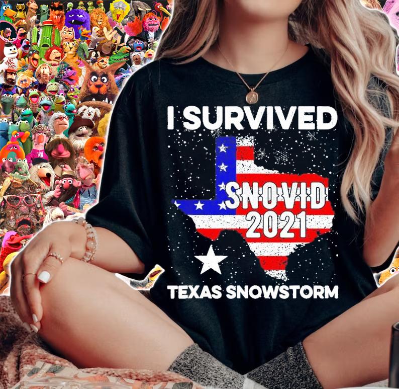 I survived snovid 2021 Texas snowstorm shirt
