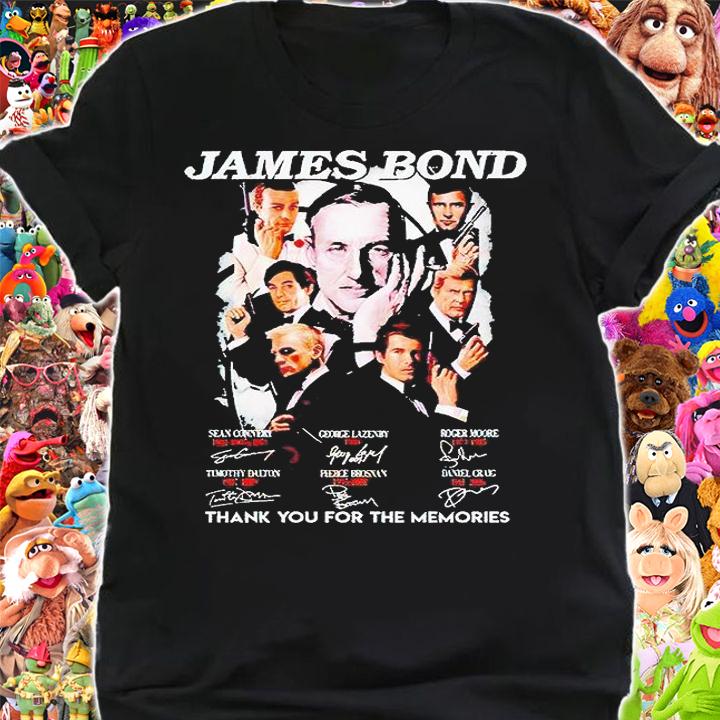James Bond thank You for the memories signatures T-shirt