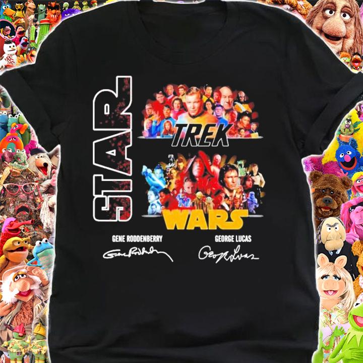 Star Trek Wars Gene Roddenberry George Lucas signature shirt