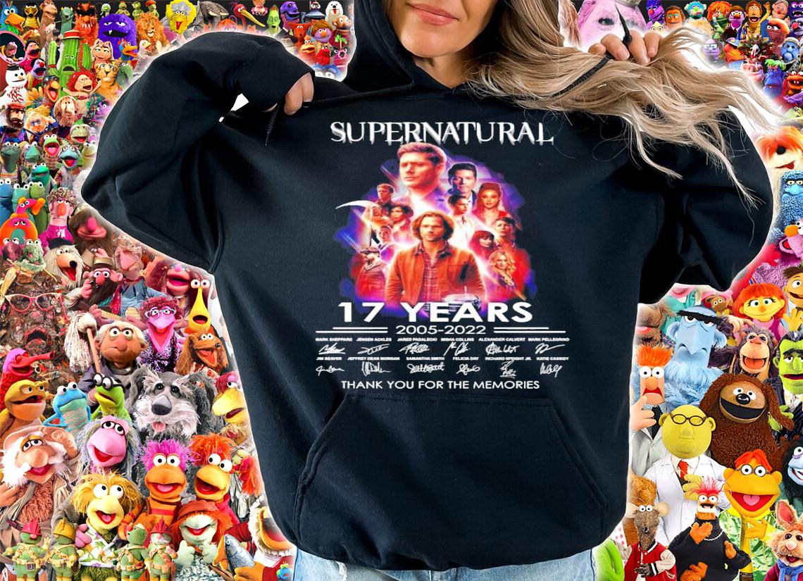Supernatural 17 Years 2005-2022 Signatures shirt hoodie