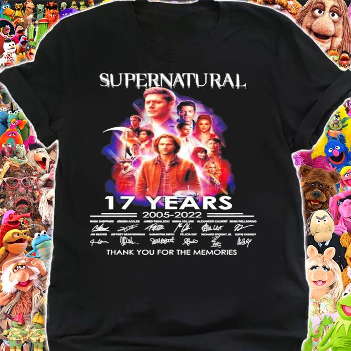 Supernatural 17 Years 2005-2022 Signatures shirt shirt