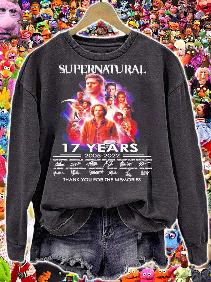 Supernatural 17 Years 2005-2022 Signatures shirt sweatshirt