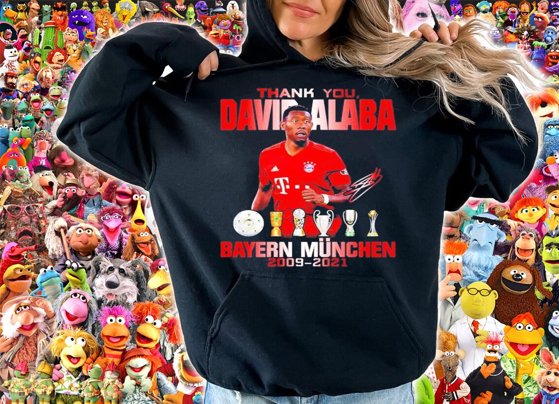 Thank you David Alaba Bayern Munchen 2009-2021 signature shirt