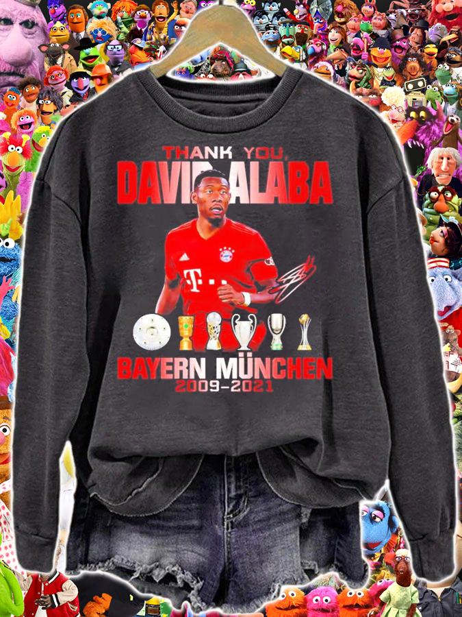 Thank you David Alaba Bayern Munchen 2009-2021 signature shirt