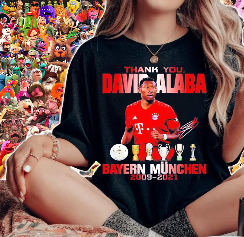 Thank you David Alaba Bayern Munchen 2009-2021 signature shirt